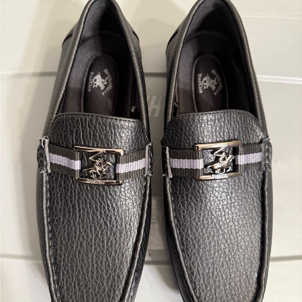 Beverly Hills Polo Club Black Loafers with Silver Accent - Picture 15 of 16